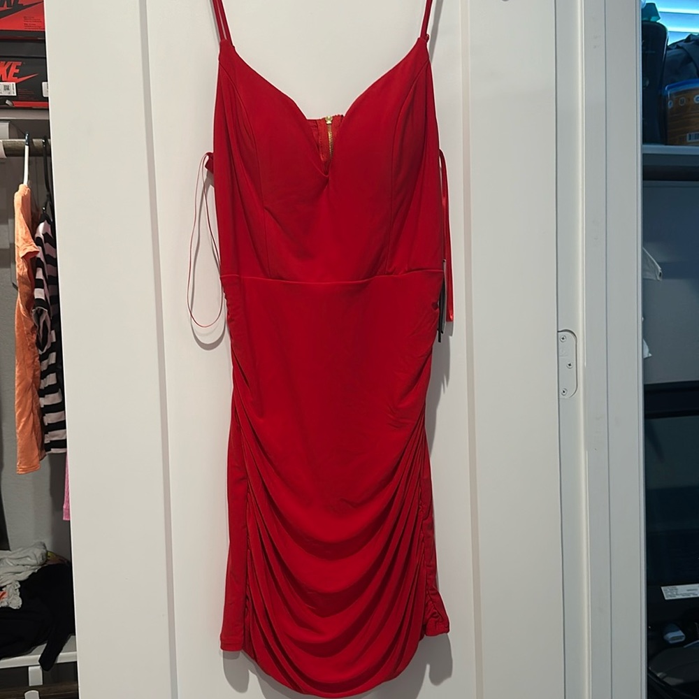 Red cocktail dress
